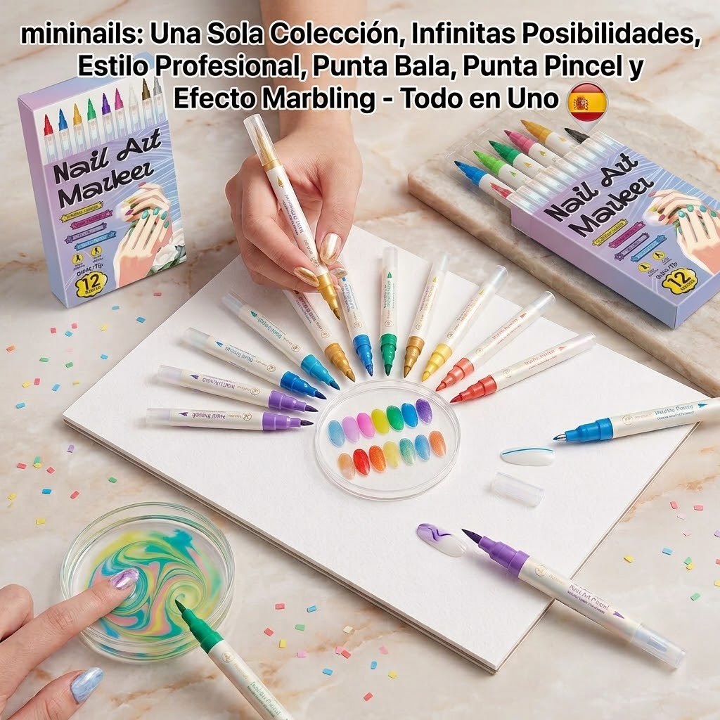 Uñas creativas para niños, a base de agua