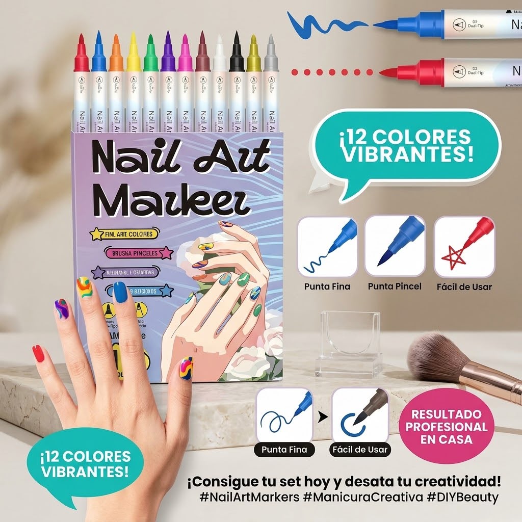 Uñas creativas para niños, a base de agua